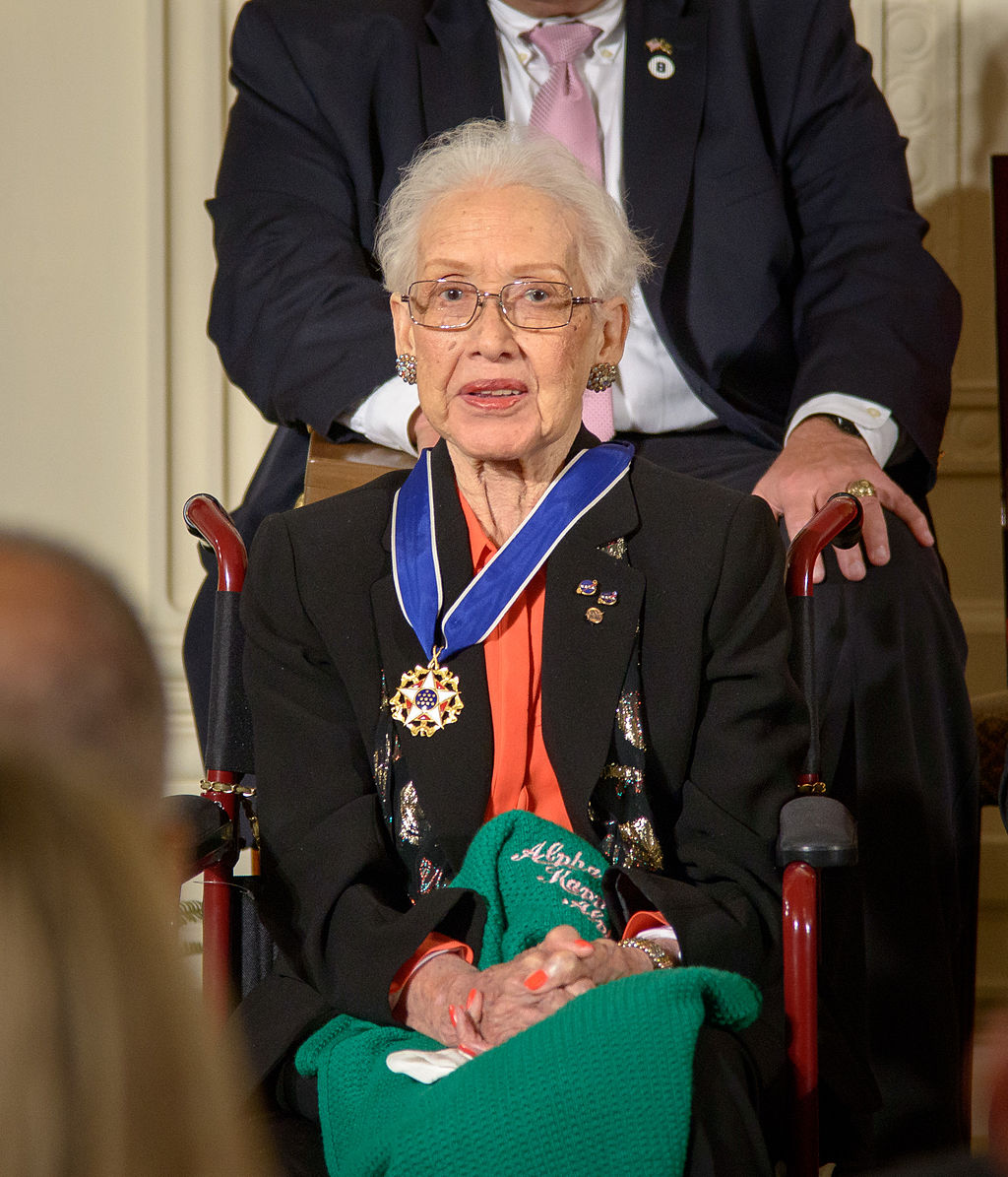 Katherine Johnson after receiving the Medal of Freedom